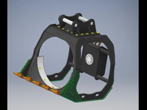 12t hydraulic excavator screening bucket 3D Model
