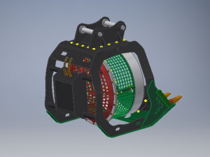 12t hydraulic excavator screening bucket 3Dモデル