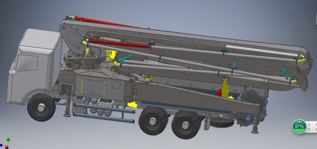 47m concrete pump truck model complete 3Dモデル .c4d .max .obj .3ds .fbx .stl .blend 