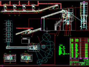 complete drawing of lbhls150 concrete mixing station 3D Model
