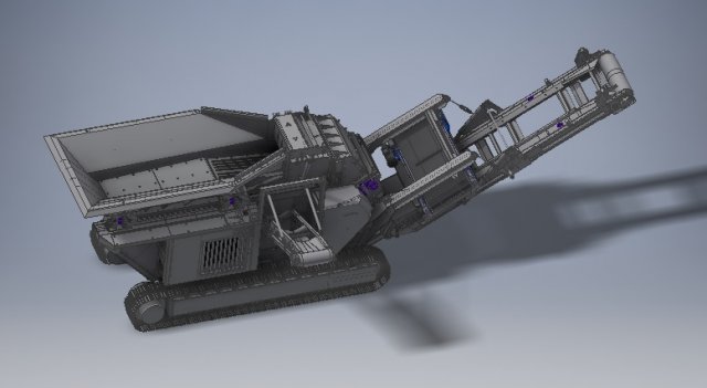 rm80 mobile crushing station complete model Modelo 3D .c4d .max .obj .3ds .fbx .stl .blend 