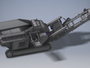 rm80 mobile crushing station complete model 3D Model