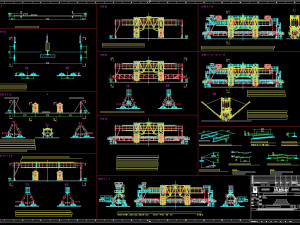 bridge type reclaimer stacker bucket turbine complete drawing 3D Model