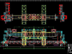 bridge type reclaimer stacker bucket turbine complete drawing 3D Model