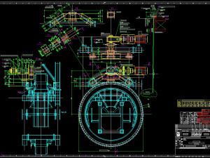 bridge type reclaimer stacker bucket turbine complete drawing 3D Model