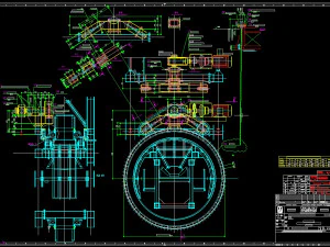 bridge type reclaimer stacker bucket turbine complete drawing 3D Model