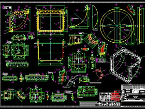 bridge type reclaimer stacker bucket turbine complete drawing 3D Model