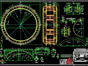 bridge type reclaimer stacker bucket turbine complete drawing 3D Model