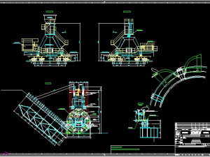 bridge type reclaimer stacker bucket turbine complete drawing 3D Model