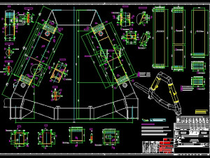 bridge type reclaimer stacker bucket turbine complete drawing 3D Model
