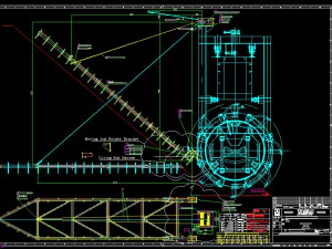 bridge type reclaimer stacker bucket turbine complete drawing 3D Model