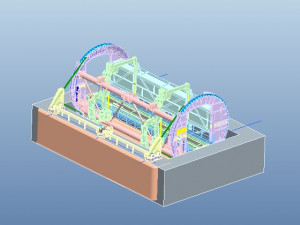 train car reversing equipment dumper complete drawing 3D Model