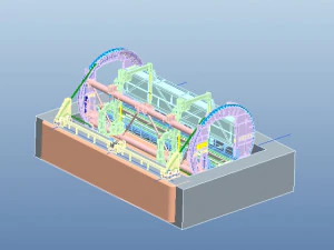 train car reversing equipment dumper complete drawing 3D Model