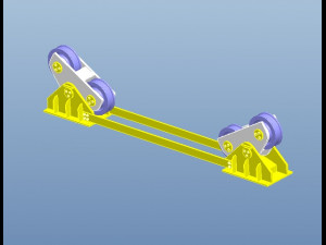 train car reversing equipment dumper complete drawing 3D Model