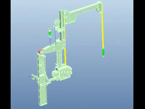 train car reversing equipment dumper complete drawing 3D Model
