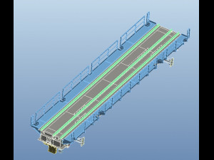 train car reversing equipment dumper complete drawing 3D Model