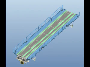 train car reversing equipment dumper complete drawing 3D Model