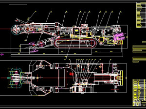 horizontal axis ebz150 shield machine roadheader excavator 3D Model