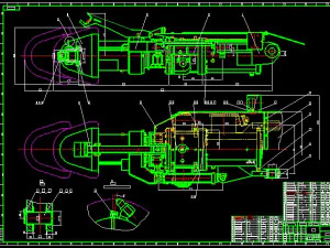 vertical axis ebz132 shield machine roadheader excavator 3D Model