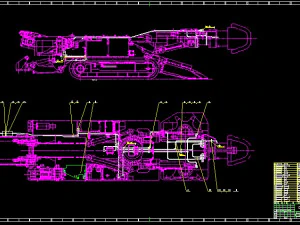 vertical axis ebz132 shield machine roadheader excavator 3D Model