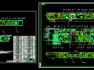 mg132315-wd thin coal seam electric traction shearer complete set of drawings 3D Model