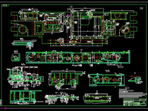mg132315-wd thin coal seam electric traction shearer complete set of drawings 3D Model