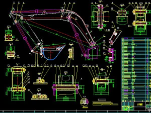 wy10 tire hydraulic excavator complete drawing 3D Model