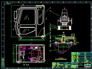 wy10 tire hydraulic excavator complete drawing 3D Model