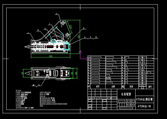 complete drawings for gt100 hydraulic hammer excavator 3D Model .c4d .max .obj .3ds .fbx .stl .blend 