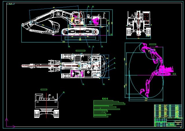 wy05 hydraulic track excavator complete drawing Model 3D .c4d .max .obj .3ds .fbx .stl .blend 