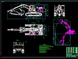 wy05 hydraulic track excavator complete drawing 3D Model