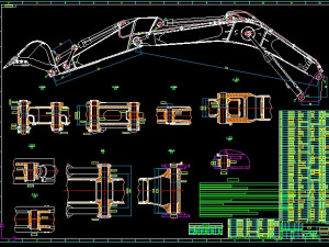 wy05 hydraulic track excavator complete drawing Model 3D