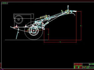101 hand tractor complete drawing 3D Model