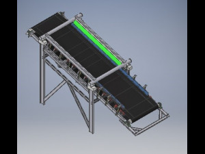 iron ore pelettizing plant belt conveyor 3D Model
