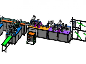 Komplette s&uuml;dkoreanische KF94-Fischf&ouml;rmige Weidenblatt-Zeichenmaskenmaschine 3D Modell
