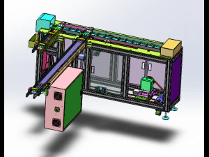 एक-से-दो स्वचालित मास्क उत्पादन लाइन की पूरी ड्राइंग 3D मॉडल