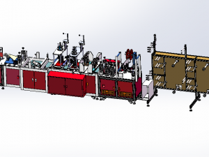 full set of drawings of n95 mask automatic production line 3D Model