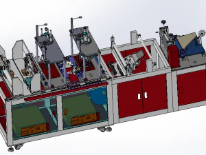 full set of drawings of n95 mask automatic production line 3D Model