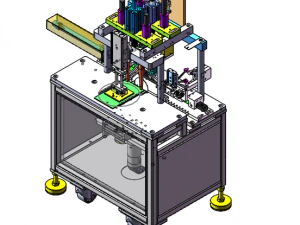 Neue Version der halbautomatischen rotierenden Maske Ohrb&uuml;gelschwei&szlig;maschine 3D-Konstruktionszeichnungsbom 3D Modell