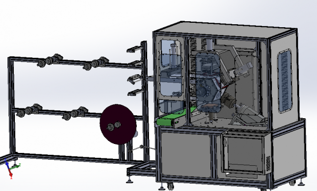 cup mask making machine front 3D Модель .c4d .max .obj .3ds .fbx .stl .blend 