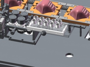 3d engineering drawing of cup mask production line list bom Modello 3D