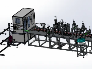 3d engineering drawing of cup mask production line list bom 3D Model