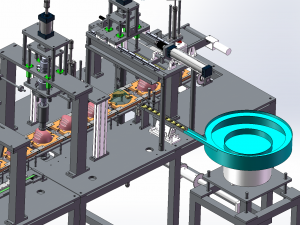3d engineering drawing of cup mask production line list bom Modello 3D