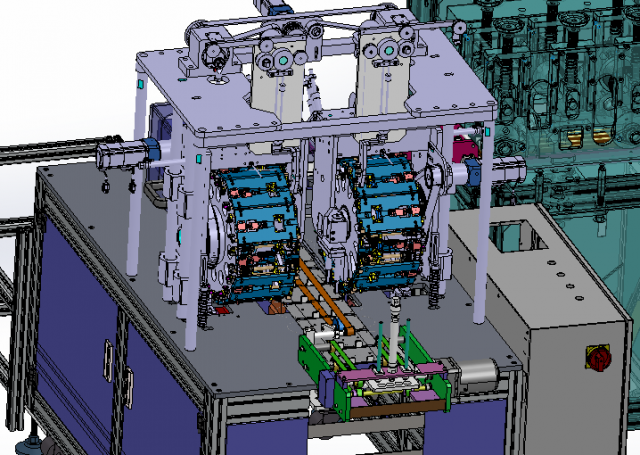 tank chain welding ear mask production line 3D Модель .c4d .max .obj .3ds .fbx .stl .blend 