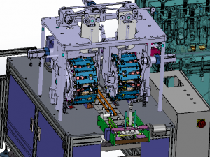 tank chain welding ear mask production line Model 3D