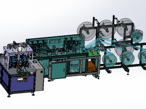 tank chain welding ear mask production line 3D Модель
