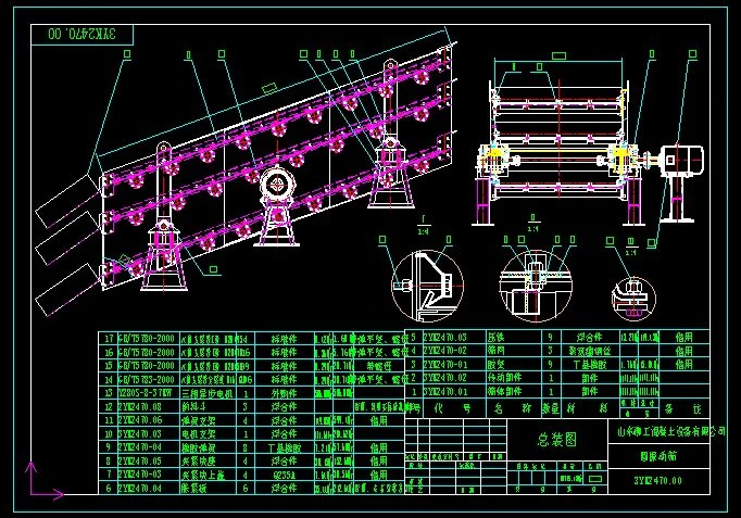 3yk247000 circular vibrating screen 3D Model .c4d .max .obj .3ds .fbx .stl .blend 