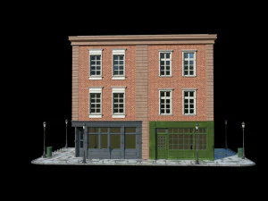 small house scene 3D Model