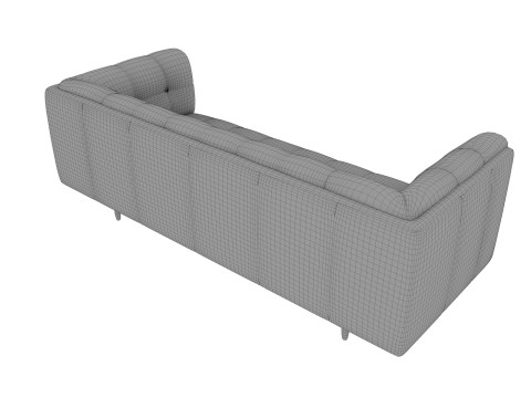 Низкополигональный кожаный диван 3D Модель