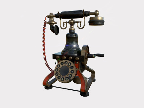 Zabytkowy telefon Model 3D